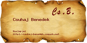 Csuhaj Benedek névjegykártya